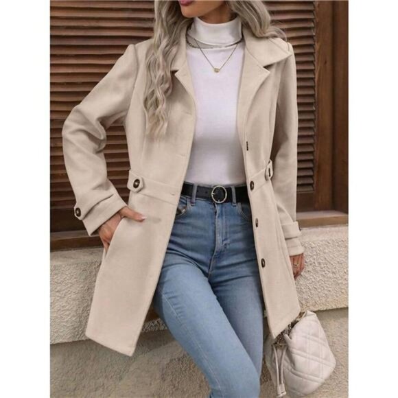 Button Up Long Sleeve Coat
